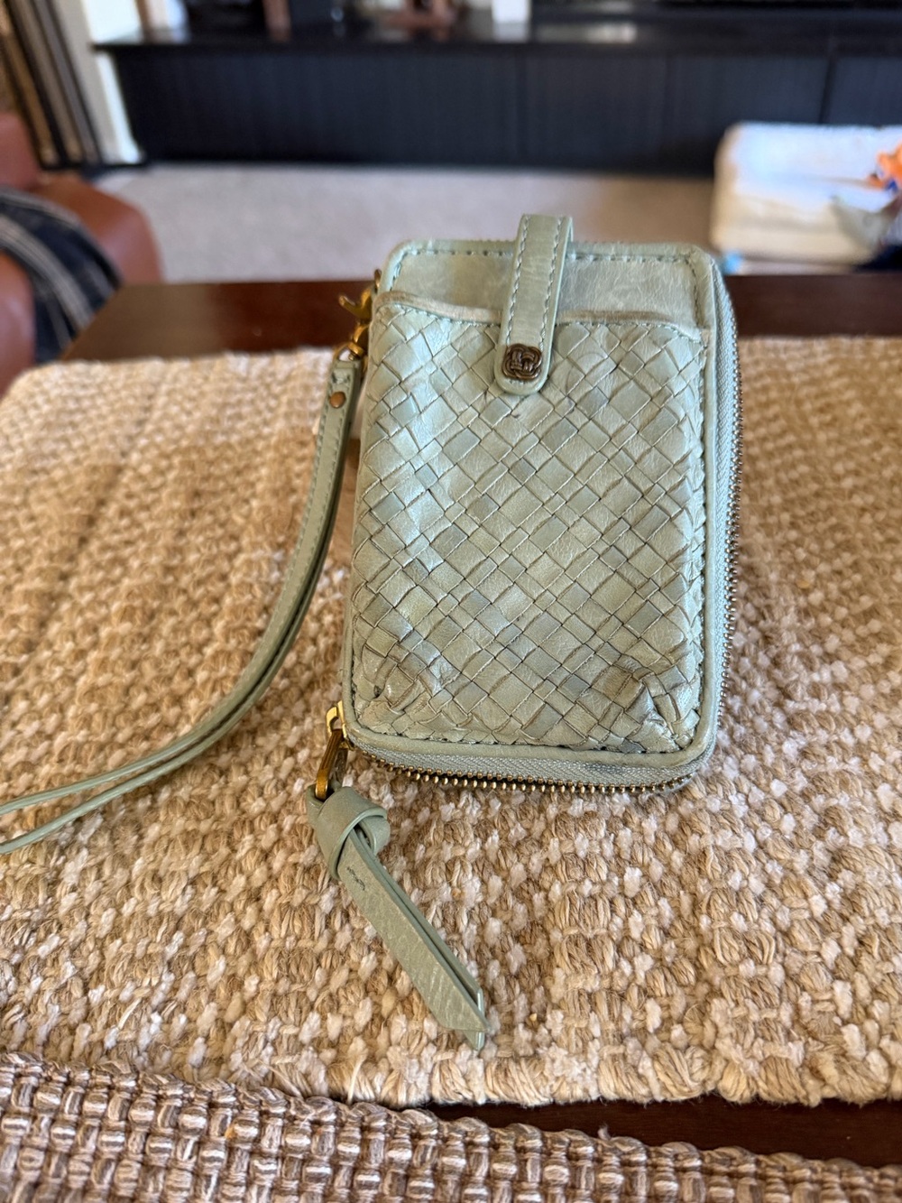 Elliott Lucca woven phone and wallet case with wrist strap